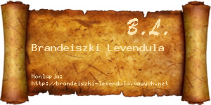 Brandeiszki Levendula névjegykártya