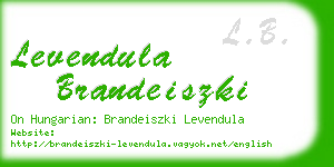 levendula brandeiszki business card